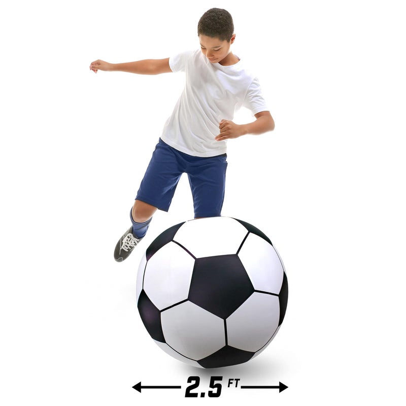 GoFloats Giant Inflatable Soccer Ball - Made From Premium Raft Grade Vinyl, Black & White 2.5 ft - Image 3